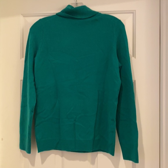 EUC- Talbots Green Cashmere turtleneck - Picture 2 of 4
